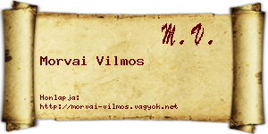 Morvai Vilmos névjegykártya
