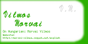 vilmos morvai business card